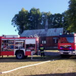 Pożar kościoła w Biskupicach / PSP Opatów