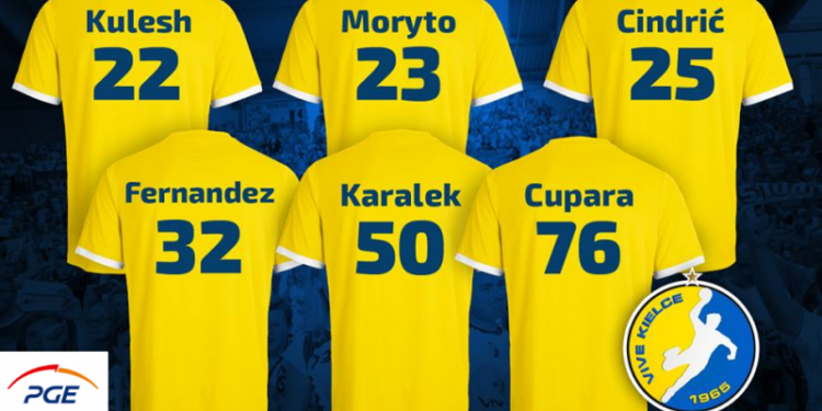 Koszulki z numerami, z jakimi będą grali nowi zawodnicy PGE Vive Kielce / PGE Vive Kielce