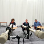 Studio Polityczne Radia Kielce. Krzysztof Słoń, PiS, Marzena Marczewska, PO, Jan Cedro, PSL, Mateusz Żukowski, Nowoczesna, Magdalena Fogiel-Litwinek, Kukiz '15 / Kamil Król / Radio Kielce