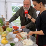 Śniadanie w ogrodzie, które przygotował Grzegorz Russak / Kamil Król / Radio Kielce