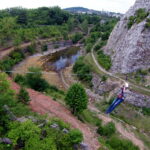 21.06.2018 Kielce. Próby widokowej tyrolki na Kadzielni / Jarosław Kubalski / Radio Kielce