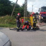 11.06.2018 Mójcza. Wypadek z udziałem motocyklisty / Arkadiusz Miller / Radio Kielce