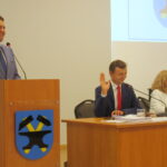 Sesja absolutoryjna Rady Miasta. Na zdj. prezydent Starachowic Marek Materek (pierwszy z prawej) / Anna Głąb / Radio Kielce