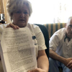 Beata Wiater - przewodnicząca Związku Zawodowego Lekarzy w sandomierskim szpitalu, Tomasz Masternak - członek zarządu Związku Zawodowego Lekarzy / Grażyna Szlęzak-Wójcik / Radio Kielce