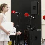 02.05.2018 Radio Kielce. Agata Steczkowska wystąpiła w Studiu Gram z chórem dziecięcym / Jarosław Kubalski / Radio Kielce