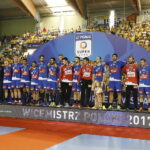 03.06.2018 Kielce. Mecz finałowy PGNiG Superligi PGE Vive Kielce - Wisła Płock. PGE Vive Kielce zdobyło Mistrza Polski po raz piętnasty. Zespół Wisły Płock. Gladiatory dla najlepszych zawodników sezonu / Jarosław Kubalski / Radio Kielce