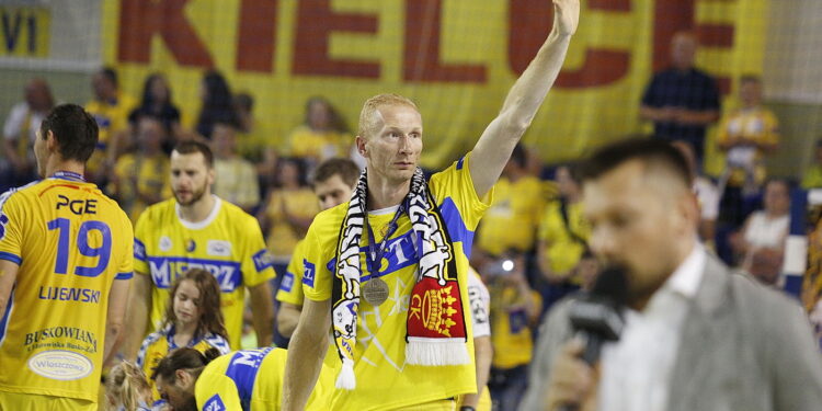 03.06.2018 Kielce. Mecz finałowy PGNiG Superligi PGE Vive Kielce - Wisła Płock. PGE Vive Kielce zdobyło Mistrza Polski po raz piętnasty. Karol Bielecki / Jarosław Kubalski / Radio Kielce