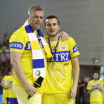 03.06.2018 Kielce. Mecz finałowy PGNiG Superligi PGE Vive Kielce - Wisła Płock. PGE Vive Kielce zdobyło Mistrza Polski po raz piętnasty. Pożegnanie zawodników. Bertus Servaas i  Manuel Strlek / Jarosław Kubalski / Radio Kielce
