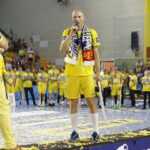 03.06.2018 Kielce. Mecz finałowy PGNiG Superligi PGE Vive Kielce - Wisła Płock. PGE Vive Kielce zdobyło Mistrza Polski po raz piętnasty. Pożegnanie zawodników. Karol Bielecki / Jarosław Kubalski / Radio Kielce