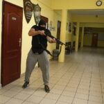 12.06.2018 Kielce. SP nr 24. Zdjęcia do filmu edukacyjnego: jak zachowywać się podczas ataku terrorystycznego na szkołę / Jarosław Kubalski / Radio Kielce