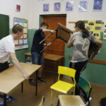 12.06.2018 Kielce. SP nr 24. Zdjęcia do filmu edukacyjnego: jak zachowywać się podczas ataku terrorystycznego na szkołę / Jarosław Kubalski / Radio Kielce