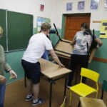 12.06.2018 Kielce. SP nr 24. Zdjęcia do filmu edukacyjnego: jak zachowywać się podczas ataku terrorystycznego na szkołę / Jarosław Kubalski / Radio Kielce