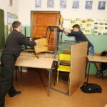 12.06.2018 Kielce. SP nr 24. Zdjęcia do filmu edukacyjnego: jak zachowywać się podczas ataku terrorystycznego na szkołę / Jarosław Kubalski / Radio Kielce