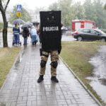 12.06.2018 Kielce. SP nr 24. Zdjęcia do filmu edukacyjnego: jak zachowywać się podczas ataku terrorystycznego na szkołę / Jarosław Kubalski / Radio Kielce