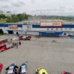 14.06.2018 Kielce. Pożar hali dawnego centrum handlowego „Praktiker” / Jarosław Kubalski / Radio Kielce