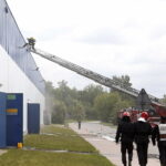 14.06.2018 Kielce. Pożar hali dawnego centrum handlowego „Praktiker” / Jarosław Kubalski / Radio Kielce