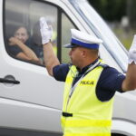 15.06.2018 Kielce. Konkurs na najlepszego policjanta świętokrzyskiej drogówki. Policjanci kierują ruchem na skrzyżowaniu ulic Warszawskiej i Orkana / Jarosław Kubalski / Radio Kielce