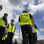 15.06.2018 Kielce. Konkurs na najlepszego policjanta świętokrzyskiej drogówki. Policjanci kierują ruchem na skrzyżowaniu ulic Warszawskiej i Orkana / Jarosław Kubalski / Radio Kielce