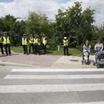 15.06.2018 Kielce. Konkurs na najlepszego policjanta świętokrzyskiej drogówki. Policjanci kierują ruchem na skrzyżowaniu ulic Warszawskiej i Orkana / Jarosław Kubalski / Radio Kielce