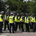 15.06.2018 Kielce. Konkurs na najlepszego policjanta świętokrzyskiej drogówki. Policjanci kierują ruchem na skrzyżowaniu ulic Warszawskiej i Orkana / Jarosław Kubalski / Radio Kielce