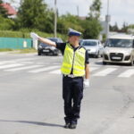 15.06.2018 Kielce. Konkurs na najlepszego policjanta świętokrzyskiej drogówki. Policjanci kierują ruchem na skrzyżowaniu ulic Warszawskiej i Orkana / Jarosław Kubalski / Radio Kielce