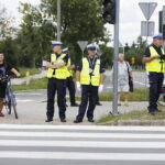 15.06.2018 Kielce. Konkurs na najlepszego policjanta świętokrzyskiej drogówki. Policjanci kierują ruchem na skrzyżowaniu ulic Warszawskiej i Orkana / Jarosław Kubalski / Radio Kielce