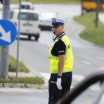 15.06.2018 Kielce. Konkurs na najlepszego policjanta świętokrzyskiej drogówki. Policjanci kierują ruchem na skrzyżowaniu ulic Warszawskiej i Orkana / Jarosław Kubalski / Radio Kielce