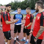 17.06.2018 Kielce. Próby wydolnościowe piłkarzy Korony Kielce na stadionie lekkoatletycznym / Jarosław Kubalski / Radio Kielce