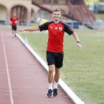 17.06.2018 Kielce. Próby wydolnościowe piłkarzy Korony Kielce na stadionie lekkoatletycznym / Jarosław Kubalski / Radio Kielce