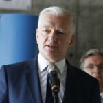 21.06.2018 Kielce. UJK. Wmurowanie kamienia węgielnego pod gmach Centrum Komunikacji Medialnej i Informacji Naukowej. Wicepremier Jarosław Gowin / Jarosław Kubalski / Radio Kielce