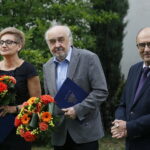22.06.2018 Kielce. Muzeum Historii Kielc. Nagrody miasta za osiągnięcia w dziedzinie kultury. Izabela Bożyk, Grzegorz Strzelczyk i zastępca prezydenta Andrzej Sygut / Jarosław Kubalski / Radio Kielce