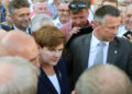 26.8.2015 Kielce. Beata Szydło spotkała się z mieszkańcami na pl. Artystów. / Wojciech Habdas / Radio Kielce