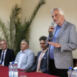 Spotkanie wicemarszałka i szefa klubu parlamentarnego PiS, Ryszarda Terleckiego z mieszkańcami Gnojna. Zbigniew Janik - wójt gminy Gnojno, Bogdan Latosiński - poseł PiS, Krzysztof Słoń - senator RP i Ryszard Terlecki - wicearszałek PiS / Marzena Mąkosa / Radio Kielce