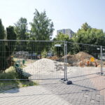 Budowa nowej niecki fontanny przy skrzyżowaniu Źródłowej z Sandomierską / Marzena Mąkosa / Radio Kielce