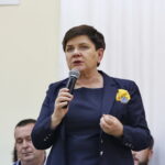 Spotkanie wicepremier Beaty Szydło z mieszkańcami Starachowic w Starostwie Powiatowym. Na zdjęciu: Beata Szydło - wicepremier / Marzena Mąkosa / Radio Kielce