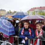 Strefa kibica na kieleckim Rynku. Mundial 2018. Mecz Kolumbia - Polska / Marzena Mąkosa / Radio Kielce