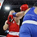 Mecz Polska - Turcja w ramach Światowej Konfrontacji Boksu Olimpijskiego. Bartosz Gołębiewski – Onder Sipal / Marzena Mąkosa / Radio Kielce