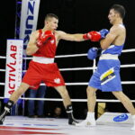 Mecz Polska - Turcja w ramach Światowej Konfrontacji Boksu Olimpijskiego. Bartosz Gołębiewski – Onder Sipal / Marzena Mąkosa / Radio Kielce