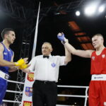 Mecz Polska - Turcja w ramach Światowej Konfrontacji Boksu Olimpijskiego. Daniel Adamiec – Utku Erdogan / Marzena Mąkosa / Radio Kielce