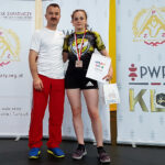 Weronika Kapinos (Czarni Połaniec) ze swoim trenerem Tadeuszem Szkwarkiem / Czarni Połaniec