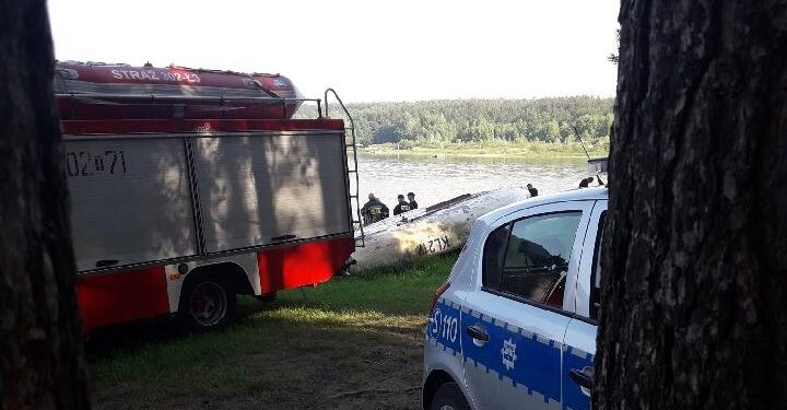 Wypadek motolotni nad zalewem w Chańczy / Policja
