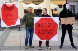 Kielce. Protest „STOP ACTA 2” / Michał Kita / Radio Kielce