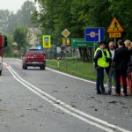 Zderzenie ciężarówki z samochodem osobowym / Ewa Pociejowska-Gawęda / Radio Kielce