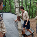 Harcerskie obozowisko znajdujące się w lesie niedaleko Widełek w gminie Daleszyce / Monika Miller / Radio Kielce