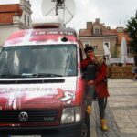 Wyjazdowa audycja "Stacja: wakacje" na Rynku w Sandomierzu / Arkadiusz Miller / Radio Kielce