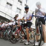 10.07.2018 Kielce. Rajd rowerowy ginekologów onkologów Ride 4 Woman przybył pod ŚCO / Jarosław Kubalski / Radio Kielce