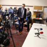 18.07.2018 Kielce. Konferencja prasowa z udziałem Bogdana Wenty / Jarosław Kubalski / Radio Kielce