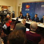 18.07.2018 Kielce. Konferencja prasowa z udziałem Bogdana Wenty / Jarosław Kubalski / Radio Kielce