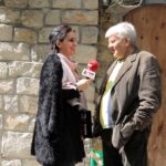 Komaszyce. Audycja „Niedziela z Gwiazdą”. Na zdjęciu od lewej: Magdalena Sitek i Kazimierz Mazur / Krzysztof Bujnowicz / Radio Kielce