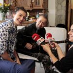 Komaszyce. Audycja „Niedziela z Gwiazdą”. Na zdjęciu od lewej: Elwira Sibida, Bartek Gaertner i Magdalena Sitek / Krzysztof Bujnowicz / Radio Kielce